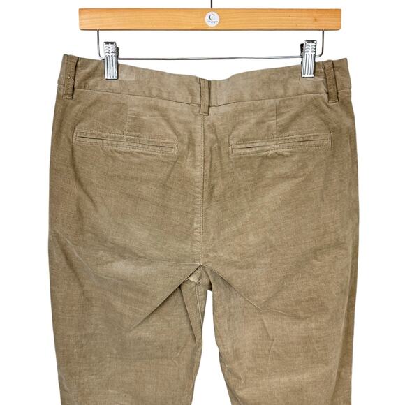 Vince NWT Corduroy Classic Chino Ragweed Tan Ankle Pants Simple Neutral Basic - Picture 4 of 10